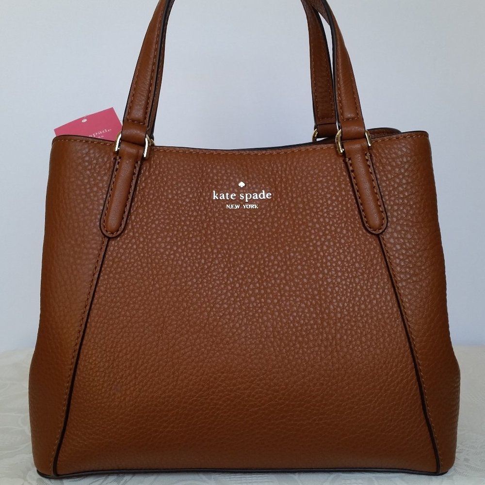 KATE SPADE Jackson Leather Satchel-Gingerbread Col - Picture 4 of 15